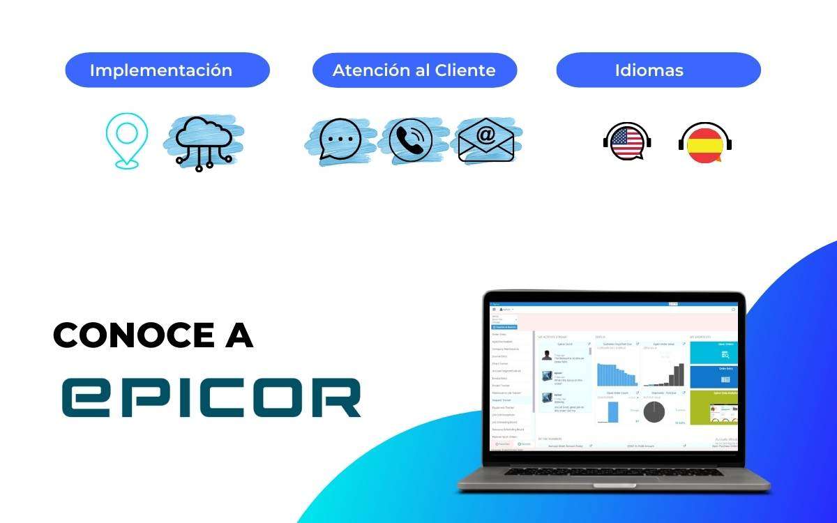 En la imagen se ve una infografia sobre epicor erp, sus ventajas y desventajas