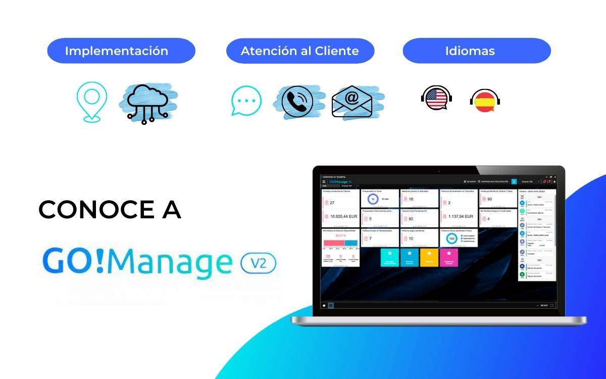 En la iamgen se ve la interfaz de go!manage v2, el erp para distribuidoras