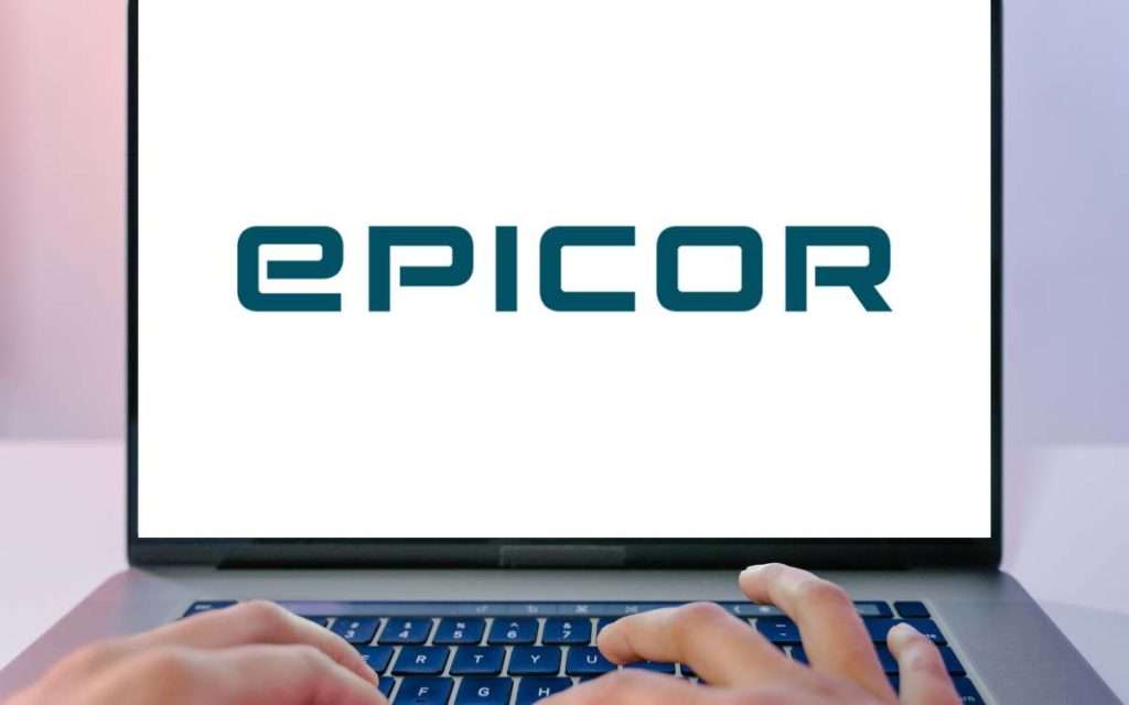 En la imagen se ve el logo de epicor erp.