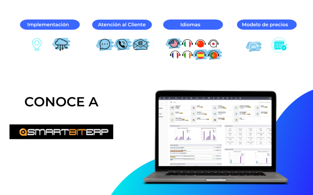 En la imagen se ve la interfaz de Smartbit erp