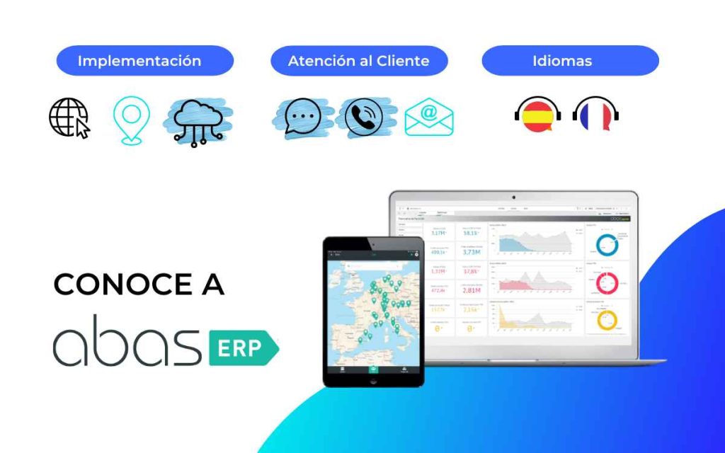 Vemos una imagen de cómo es la interfaz de Abas ERP, uno de los ERP más usados en España.