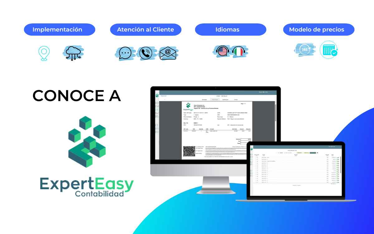 Vemos la interfaz de ExpertEasy, sistema ERP en México.