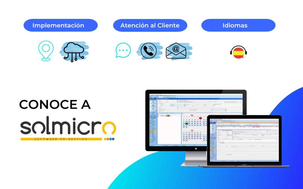 Vemos una imagen de cómo es la interfaz de Solmicro, uno de los ERP más usados en España.