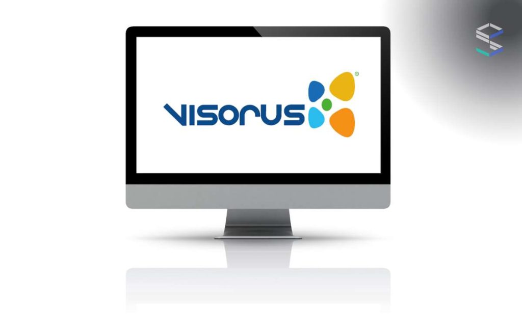 En la imagen se ve el logo de visorus erp